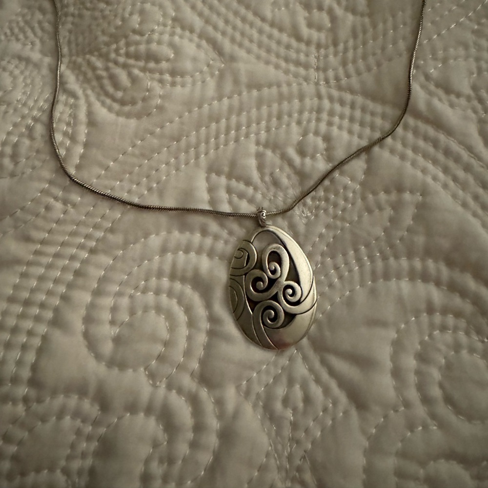 Brighton Mingle Swirl pattern Silver Plated Necklace